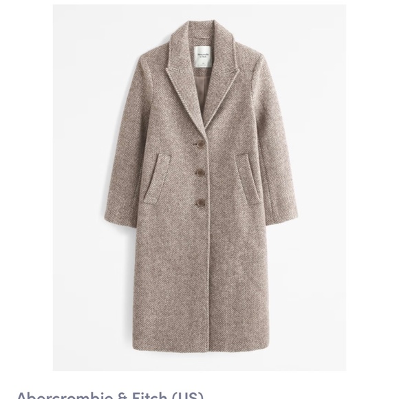 Abercrombie & Fitch Jackets & Blazers - Abercrombie and Fitch Wool Blend Tailored Topcoat